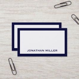 Tarjeta De Visita Armada simple y tipografía blanca