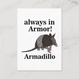 Tarjeta De Visita Armadillo Animal Funny 