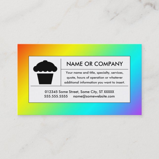 Tarjeta De Visita armario arco iris (Anverso)