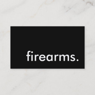 Tarjeta De Visita armas de fuego.
