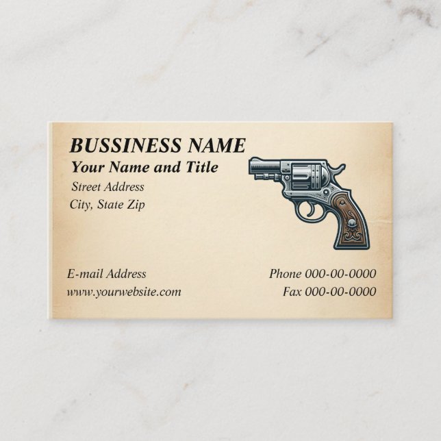 Tarjeta De Visita Armas de fuego convencionales (Anverso)