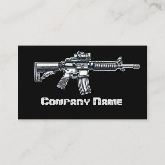 Tarjeta De Visita Armas de fuego negras