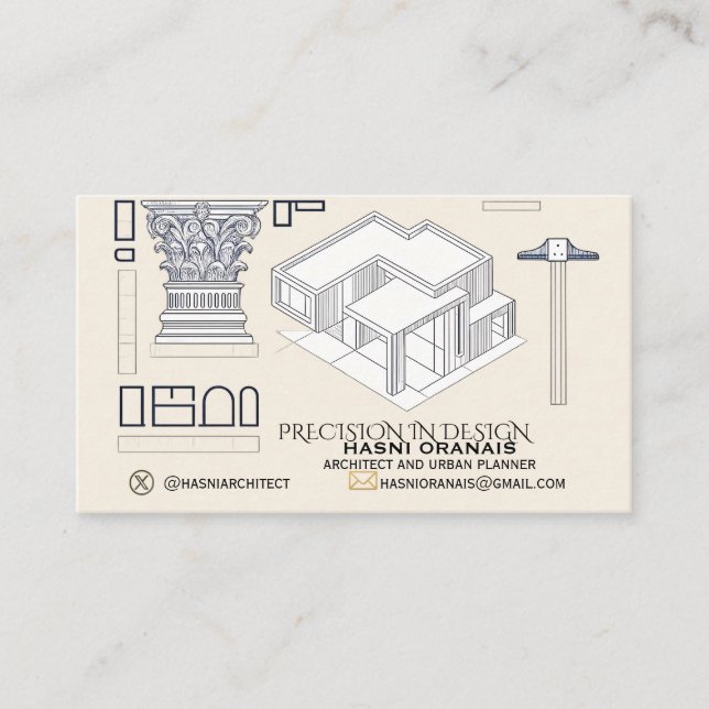 Tarjeta De Visita Armonía Arquitectónica – Precisión que se Encuentr (Anverso)