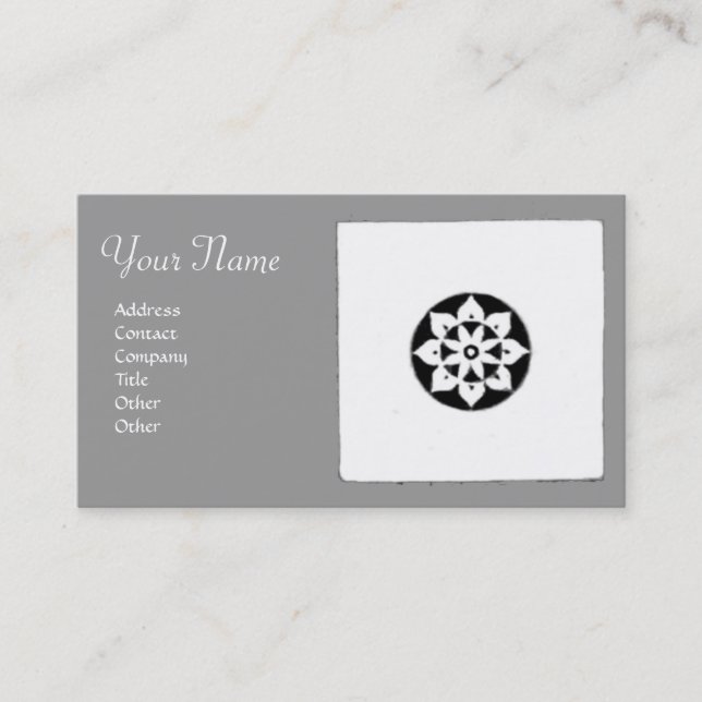 Tarjeta De Visita ARMONÍA DE RENACIMIENTO DE FLORENTINA, gris (Anverso)