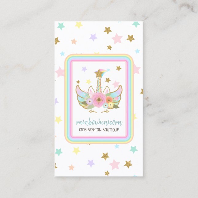 Tarjeta De Visita Aroma de cabeza de unicornio (Anverso)