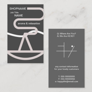 Tarjeta de visita Aroma/Masaje/Terapia/Chiroprácti