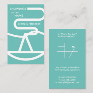 Tarjeta de visita Aroma/Masaje/Terapia/Chiroprácti