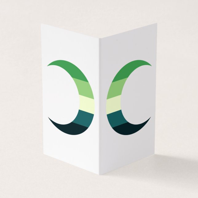 Tarjeta De Visita  Aromantic Pride Crescent Moons Greeting Card (Exterior)