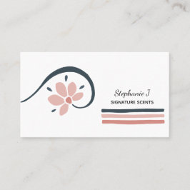 Tarjeta De Visita Aromaterapia de aceites esenciales florales de mod