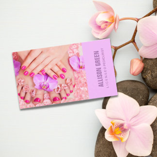Tarjeta De Visita Aromaterapia Manicurista Pedicura Salón