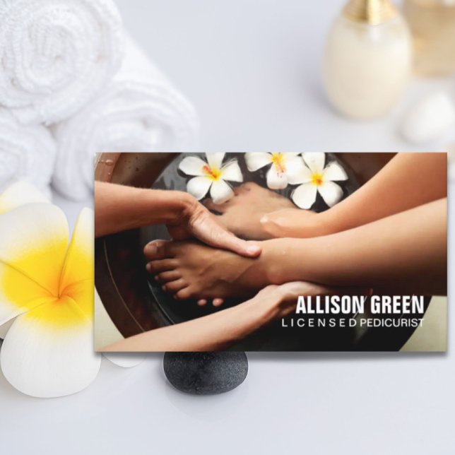 Tarjeta De Visita Aromaterapia Manicurista Pedicura Salón (Aromatherapy Manicurist Pedicurist Pedicure Salon Business Card)