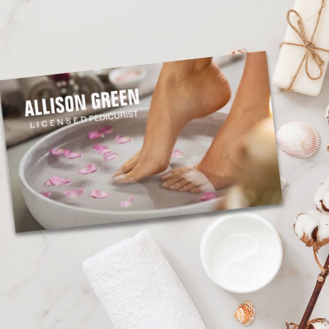 Tarjeta De Visita Aromaterapia Manicurista Pedicura Salón (Aromatherapy Manicurist Pedicurist Pedicure Salon Business Card)