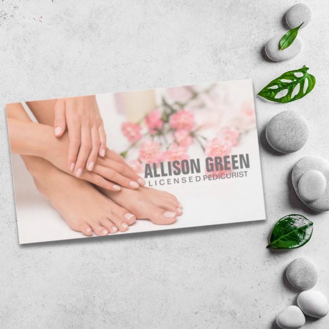 Tarjeta De Visita Aromaterapia Manicurista Pedicura Salón (Aromatherapy Manicurist Pedicurist Pedicure Salon Business Card)