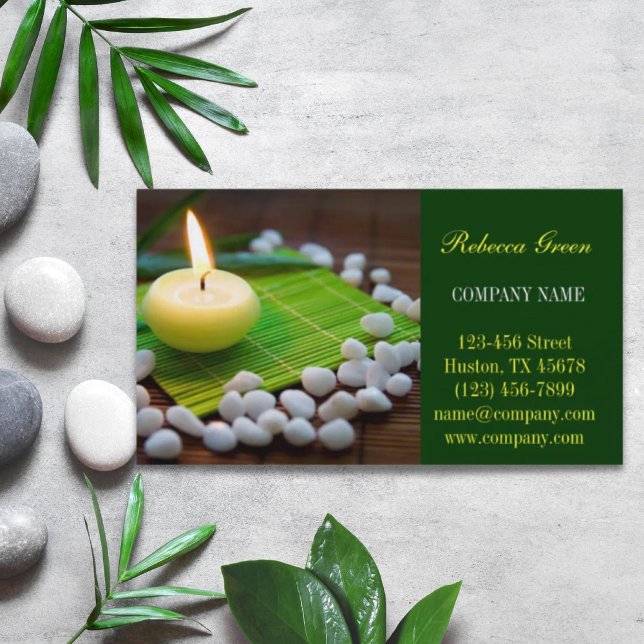 Tarjeta De Visita Aromaterapia Masaje SPA con Aceite Esencial (Aromatherapy Essential Oil beauty SPA massage Business Card)
