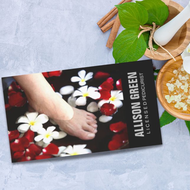 Tarjeta De Visita Aromaterapia Pedicure Salon manicurista pedicurist (Aromatherapy Pedicure Salon manicurist pedicurist Business Card)