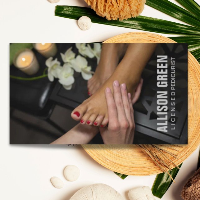 Tarjeta De Visita Aromaterapia Pedicure Salon manicurista pedicurist (Aromatherapy Pedicure Salon manicurist pedicurist Business Card)