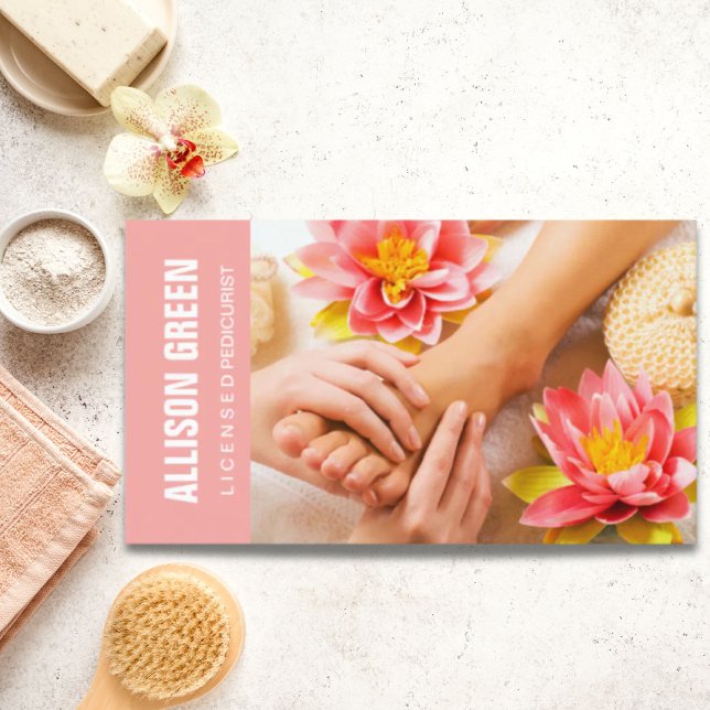 Tarjeta De Visita Aromaterapia Pedicure Salon manicurista pedicurist (Aromatherapy Pedicure Salon manicurist pedicurist Business Card)
