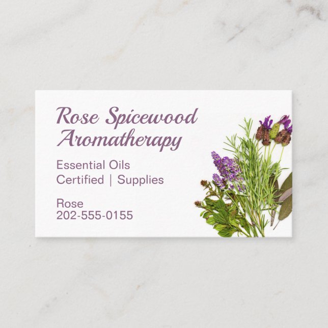 Tarjeta De Visita Aromaterapia Soap Skycare (Anverso)