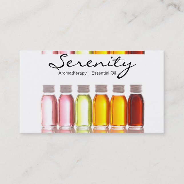 Tarjeta De Visita Aromaterapy - Essential Oil (Anverso)