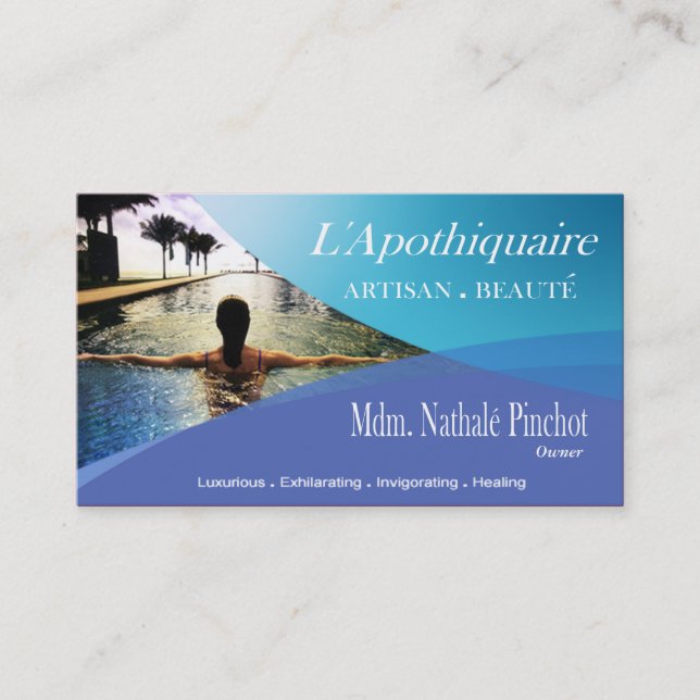 Tarjeta De Visita Aromatherapy de la terapia del masaje del (Anverso)