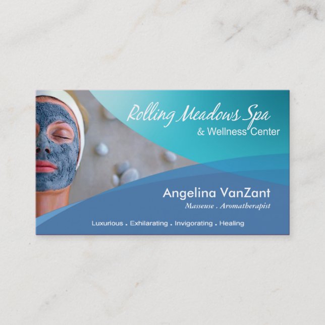 Tarjeta De Visita Aromatherapy de la terapia del masaje del (Anverso)