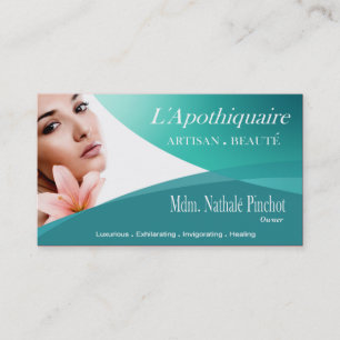 Tarjeta De Visita Aromatherapy de la terapia del masaje del