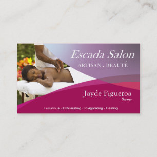 Tarjeta De Visita Aromatherapy de la terapia del masaje del