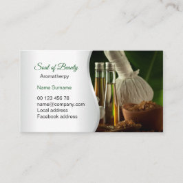 Tarjeta De Visita Aromatherapy, masaje