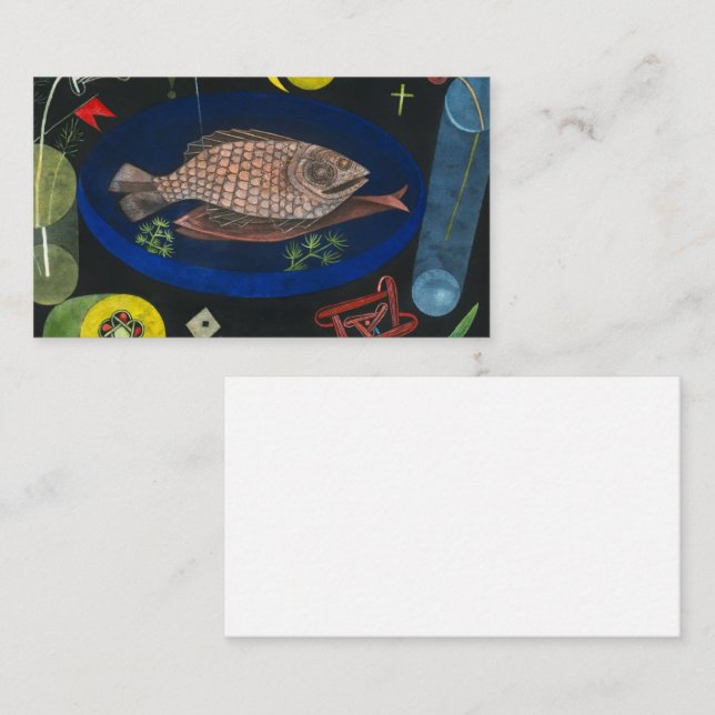 Tarjeta De Visita Around the Fish, 1926 by Paul Klee (Anverso / Reverso)