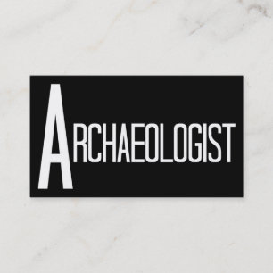 Tarjeta de visita arqueóloga en blanco y negro
