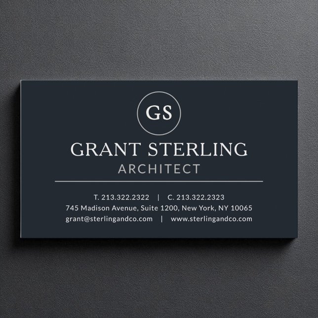 Tarjeta De Visita Arquitecto Black Silver Luxury Professional Modern (Subido por el creador)