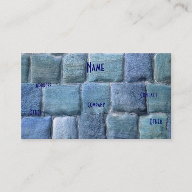 Tarjeta De Visita Arquitecto Blue Sandstone I (Anverso)
