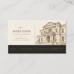 Tarjeta De Visita Arquitecto Clásico Patrimonio