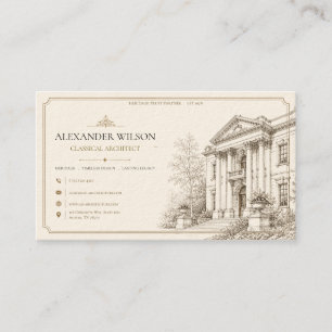 Tarjeta De Visita Arquitecto Clásico Patrimonio