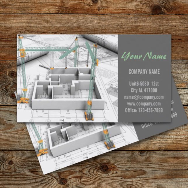 Tarjeta De Visita Arquitecto de construcción de Handyman de renovaci (Renovation Handyman Construction architect Business Card)