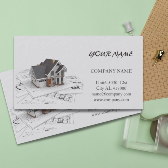 Tarjeta De Visita Arquitecto de construcción de Handyman de renovaci (Renovation Handyman Construction architect Business Card)