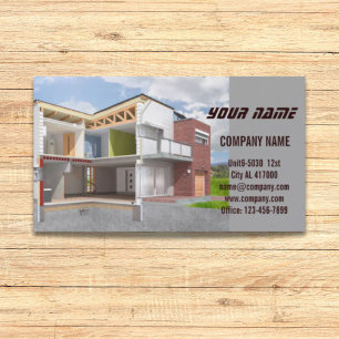 Tarjeta De Visita Arquitecto de construcción de Handyman de renovaci