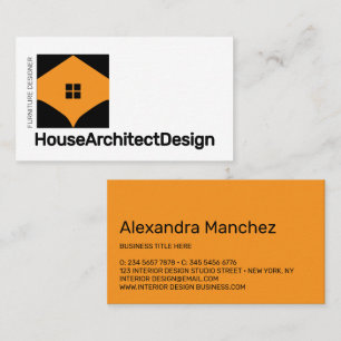Tarjeta De Visita Arquitecto de Diseño de Interiores de Casa Muebles