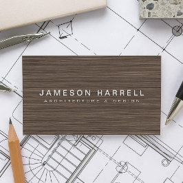 Tarjeta De Visita Arquitecto de madera lujoso y moderno, Diseñador d