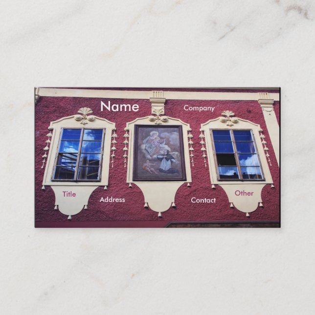 Tarjeta De Visita Arquitecto de Windows I (Anverso)