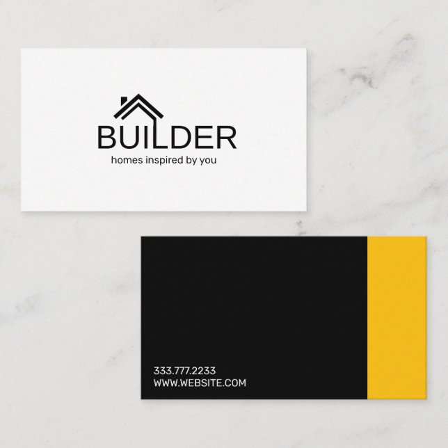 Tarjeta De Visita Arquitecto Diseñador de Interiores Constructor (Anverso / Reverso)