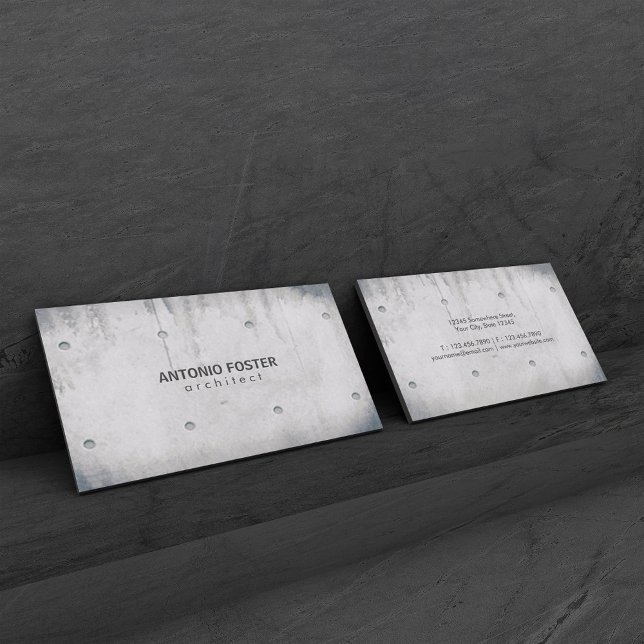 Tarjeta De Visita Arquitecto Diseñador de Interiores Pared de Hormig (Subido por el creador)