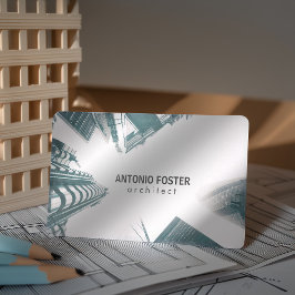 Tarjeta De Visita Arquitecto Diseñador interior Edificios Skyline Sk