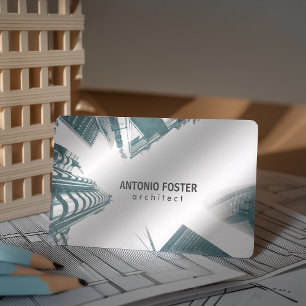 Tarjeta De Visita Arquitecto Diseñador interior Edificios Skyline Sk
