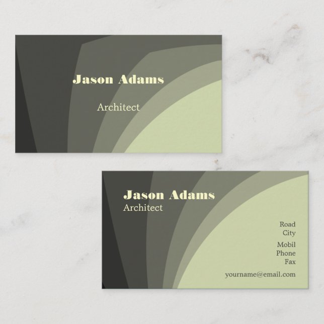 Tarjeta De Visita Arquitecto el | moderno (Anverso / Reverso)