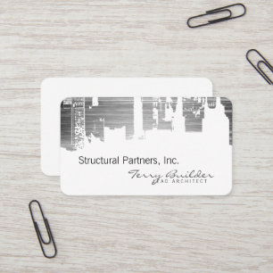 Tarjeta De Visita Arquitecto horizontal céntrico de la parte