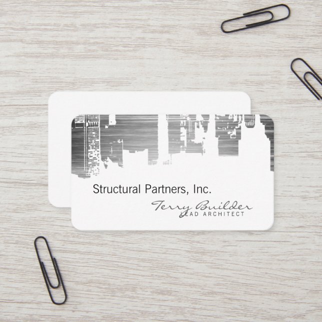 Tarjeta De Visita Arquitecto horizontal céntrico de la parte (Anverso/Reverso In Situ)