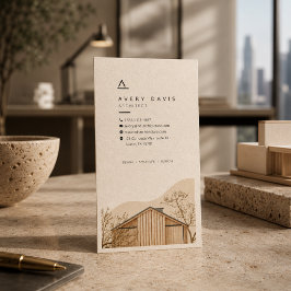 Tarjeta De Visita Arquitecto Japandi Moderno