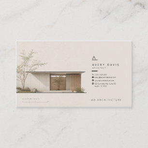 Tarjeta De Visita Arquitecto Japandi moderno
