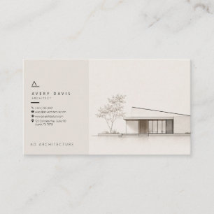 Tarjeta De Visita Arquitecto Japandi moderno